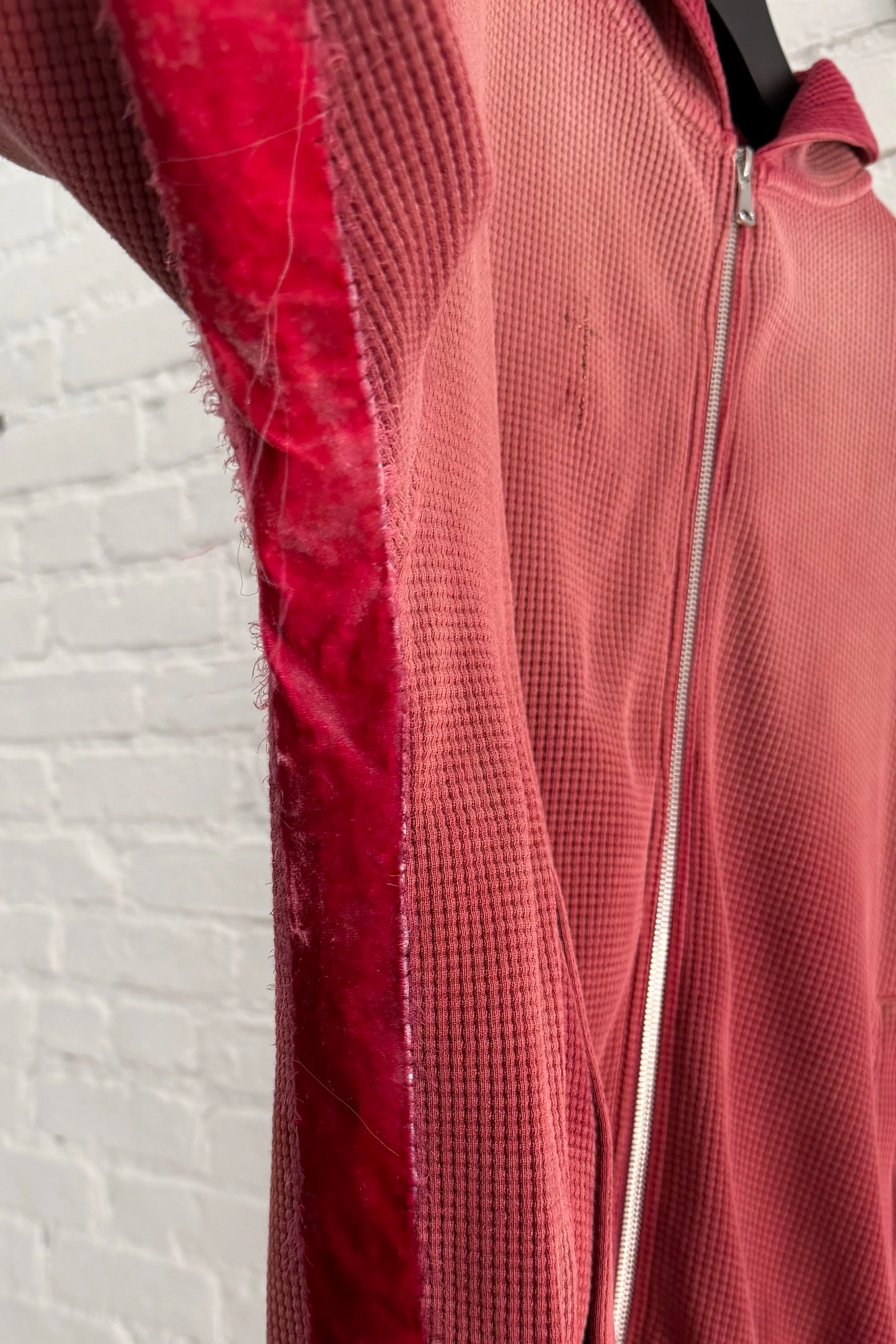 Beaded Cross Hoodie - Burgundy - Image 7