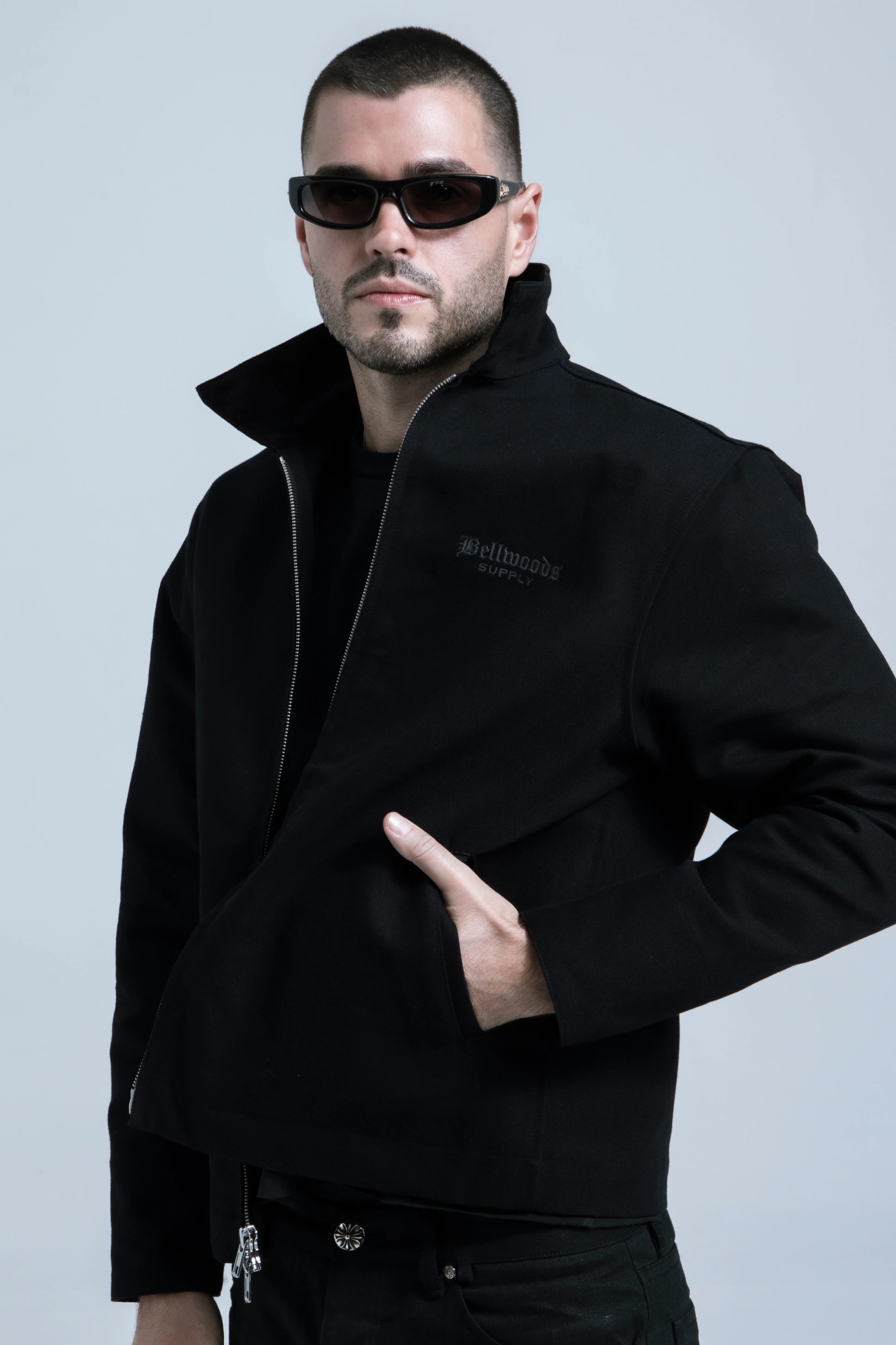 Canvas Work Jacket - Black - Image 6