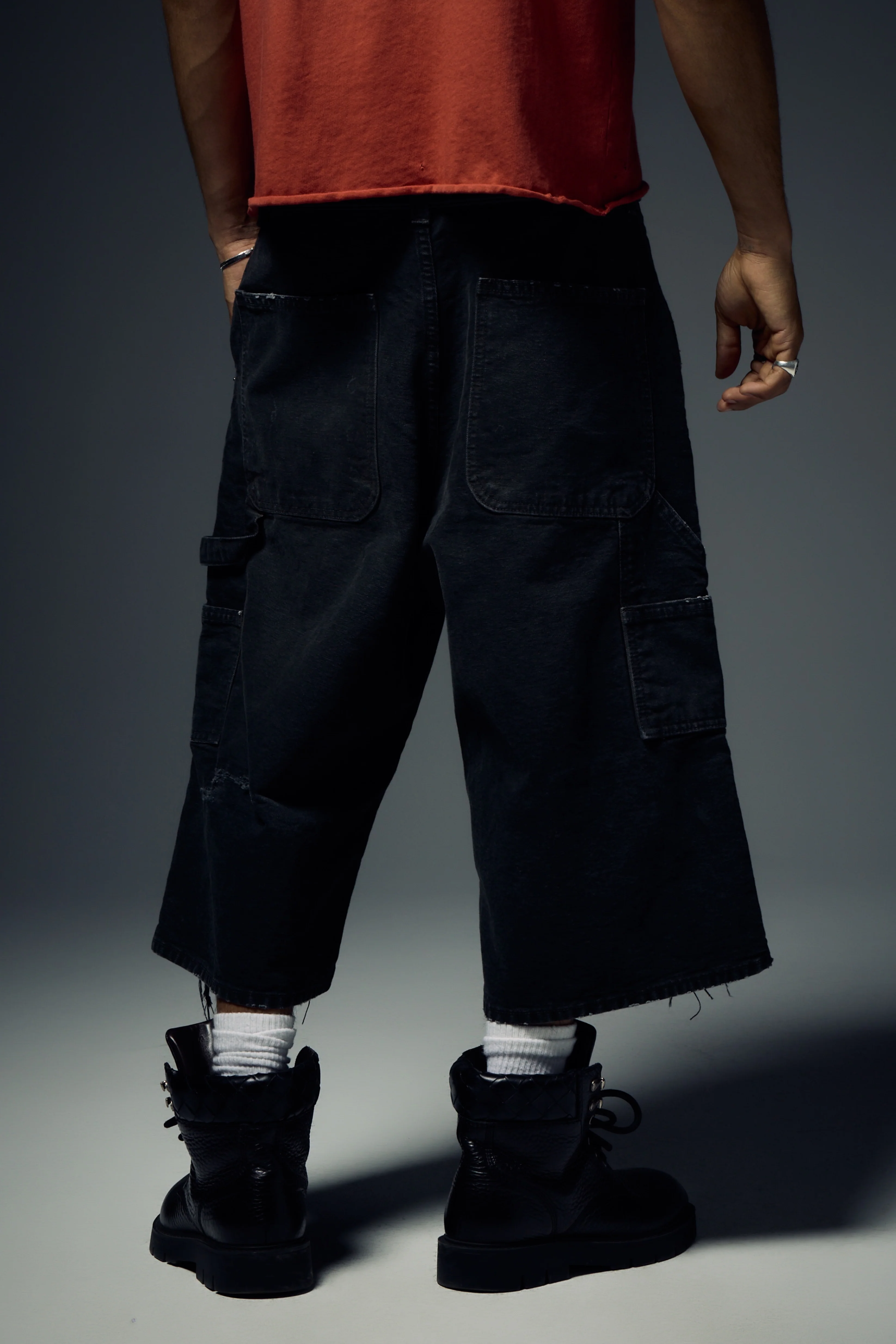 Carpenter Double Knee Short - Washed Black - Image 6