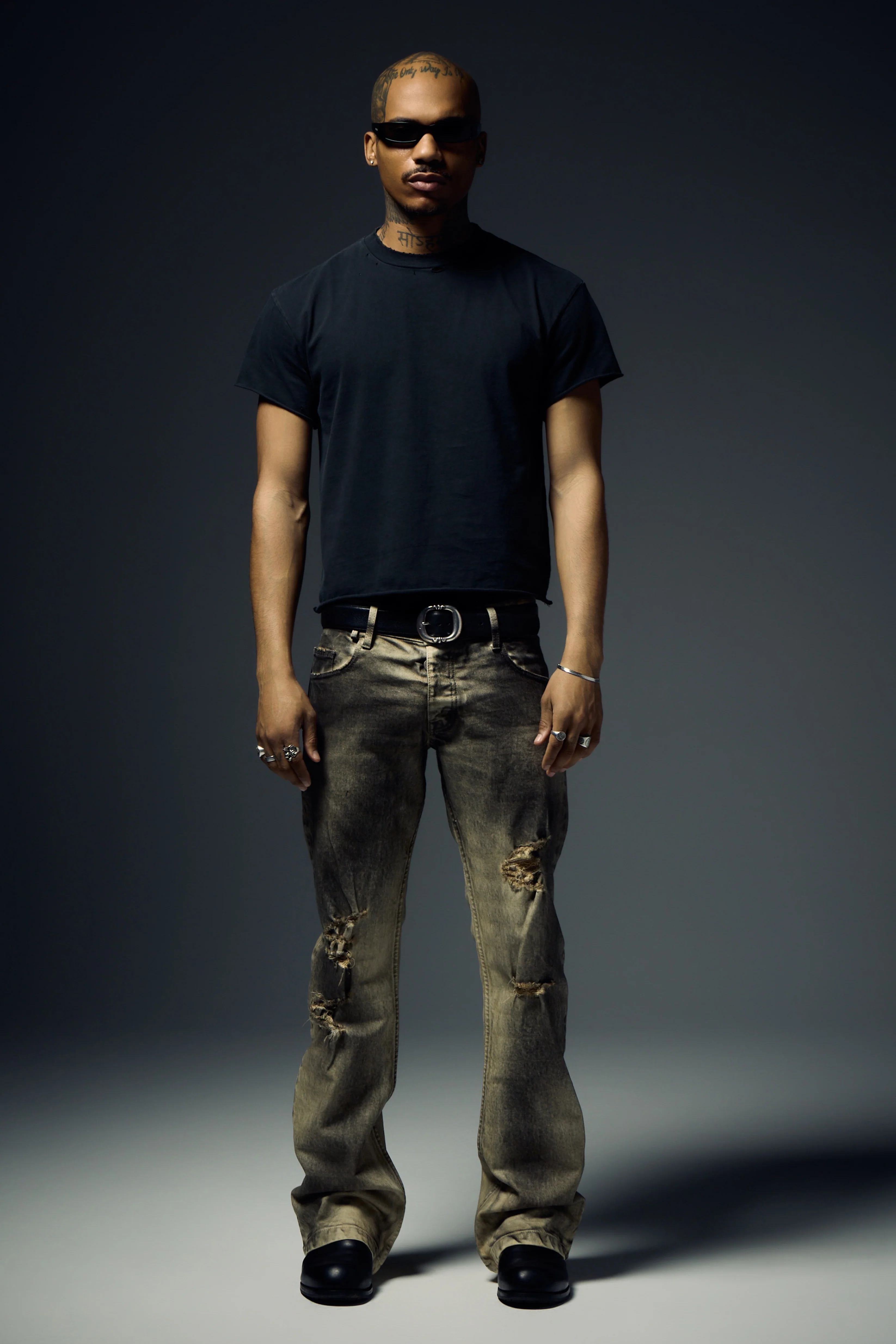 CNT Selvedge Flare Denim - Mud White - Image 6
