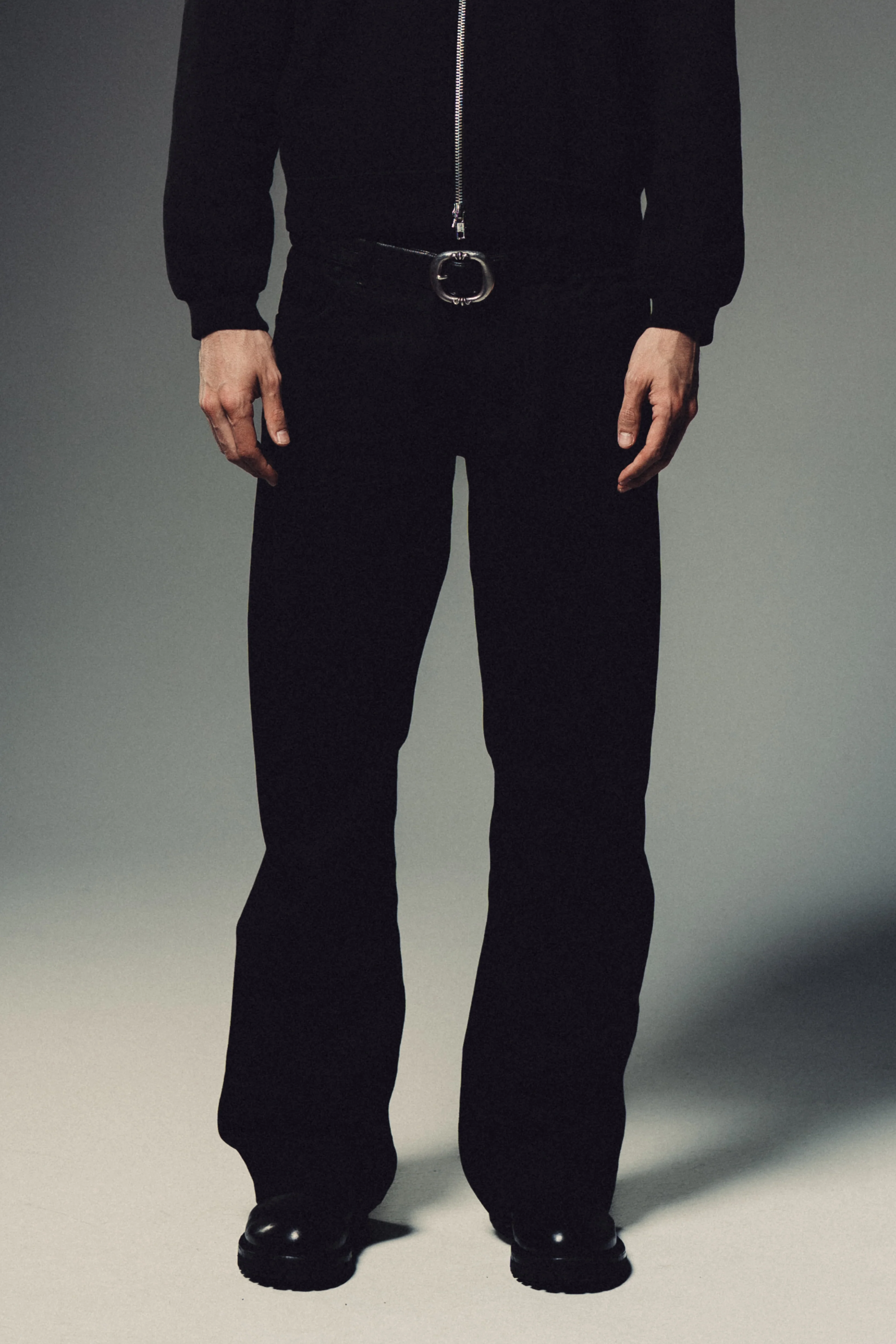 Japanese Selvedge Flare Denim - Black - Image 3