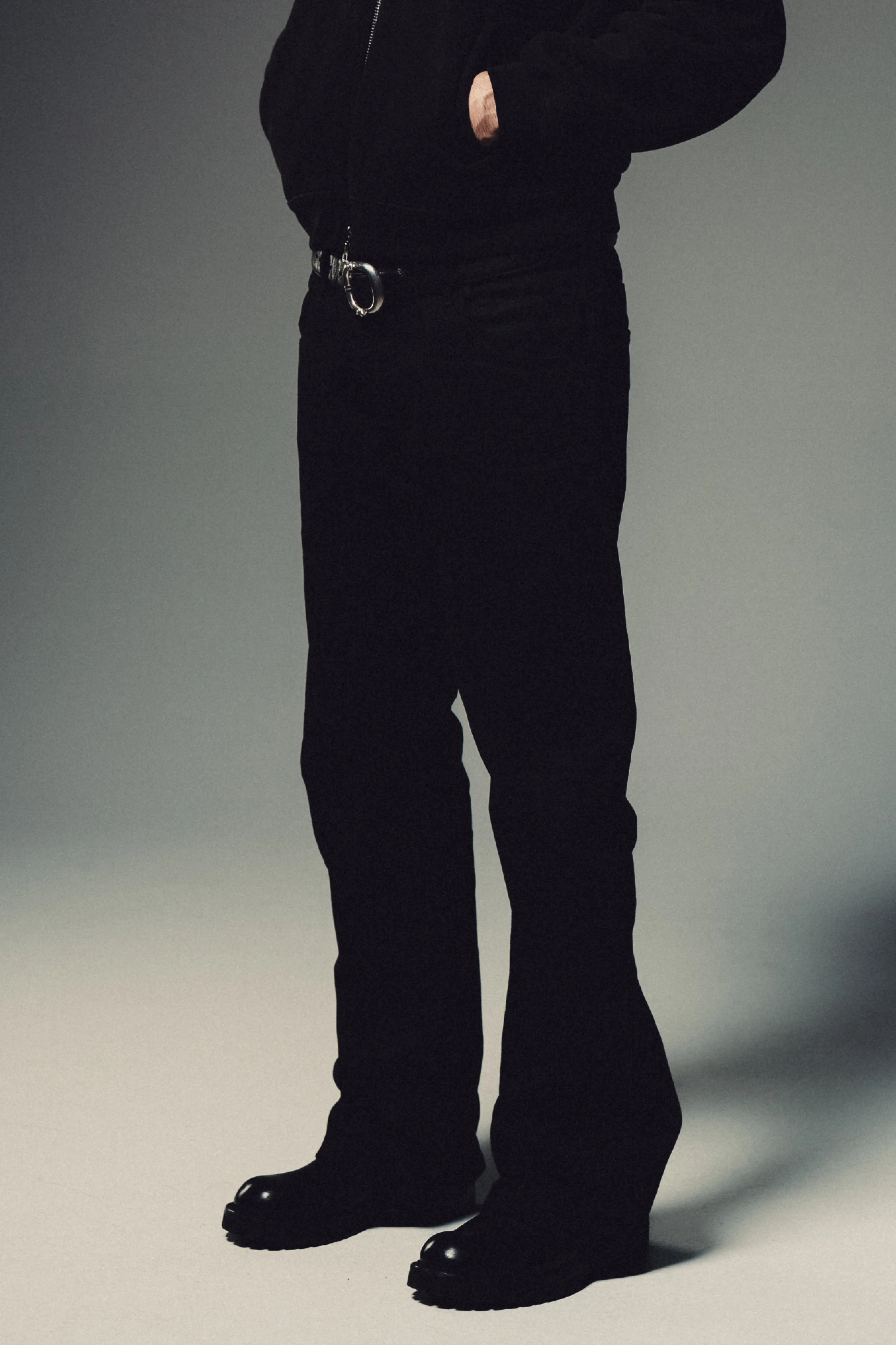 Japanese Selvedge Flare Denim - Black - Image 4
