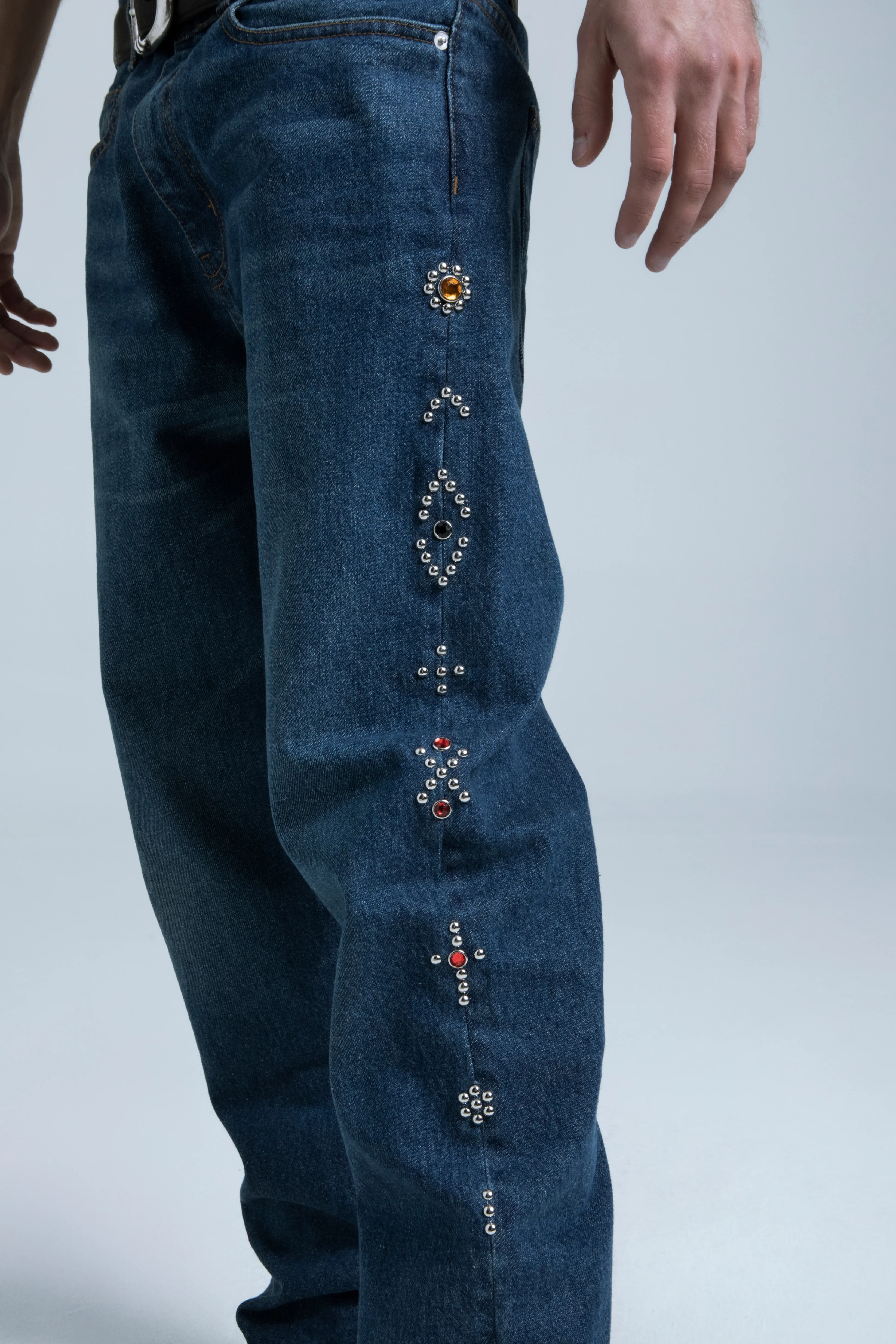 Nomad Studded Denim - Indigo - Image 3
