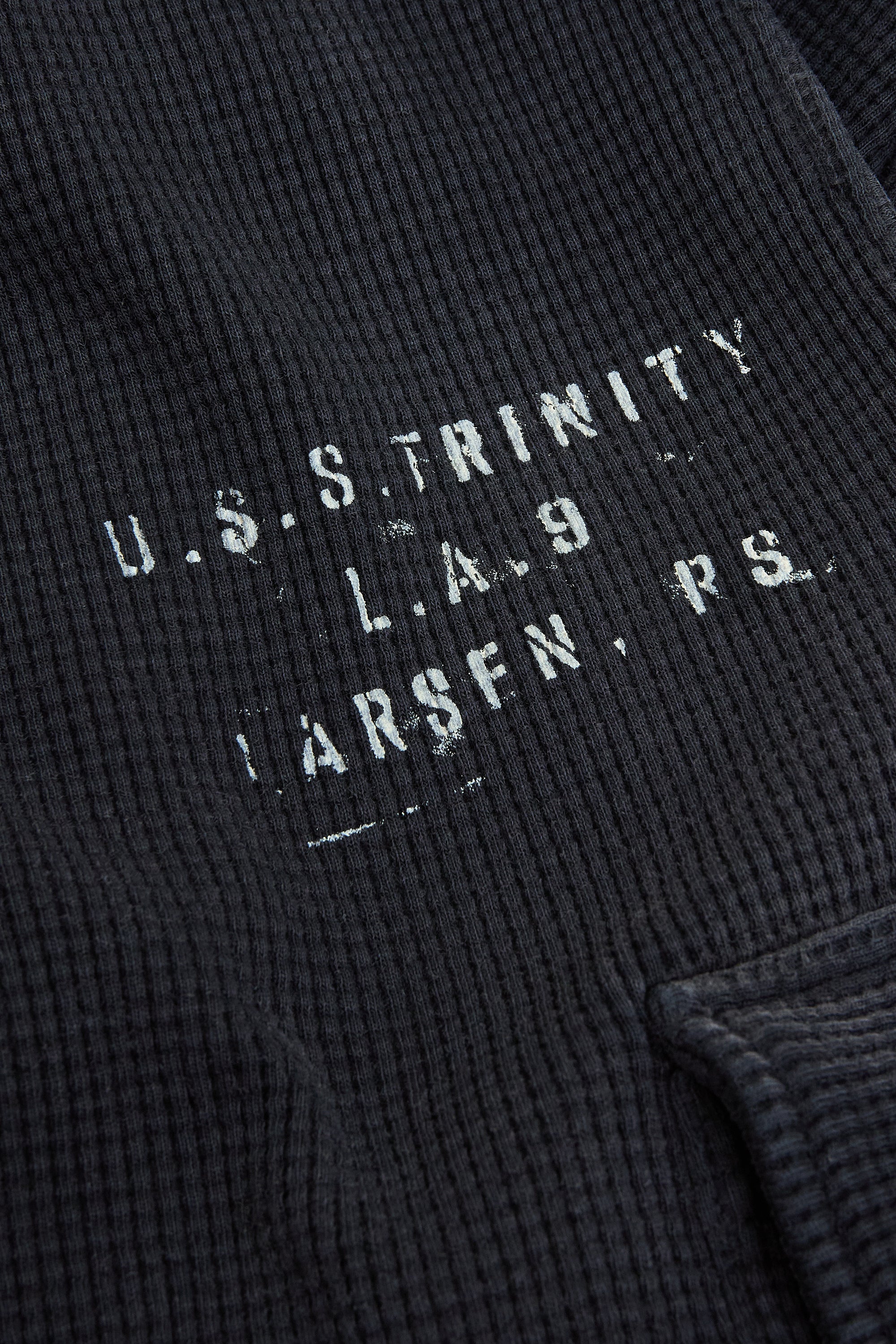 Waffle Cargo Sweatpants - Washed Black - Image 6