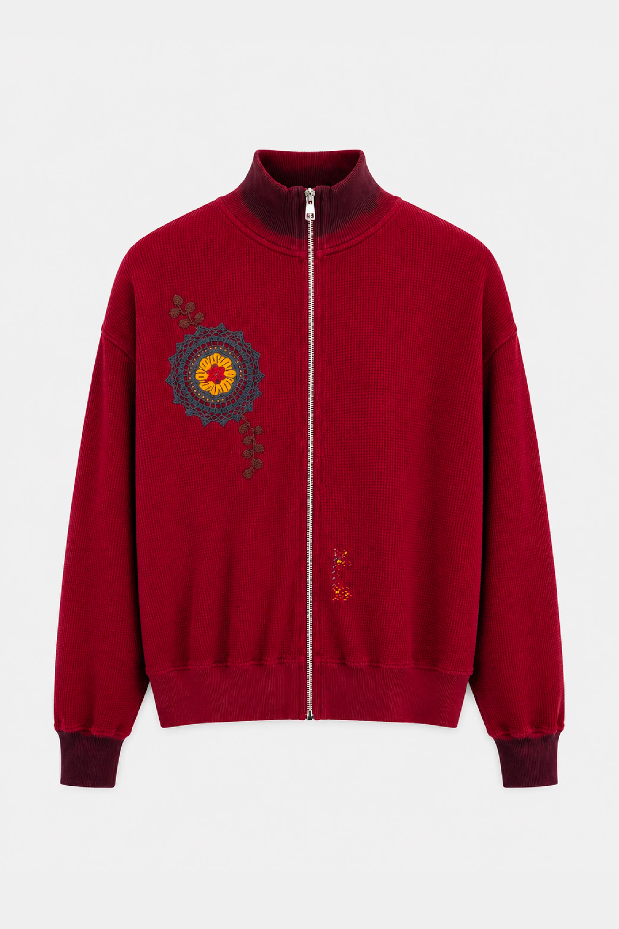 Waffle Zip Up Track Jacket x Bentgable Burgundy 1 OF 13 - L