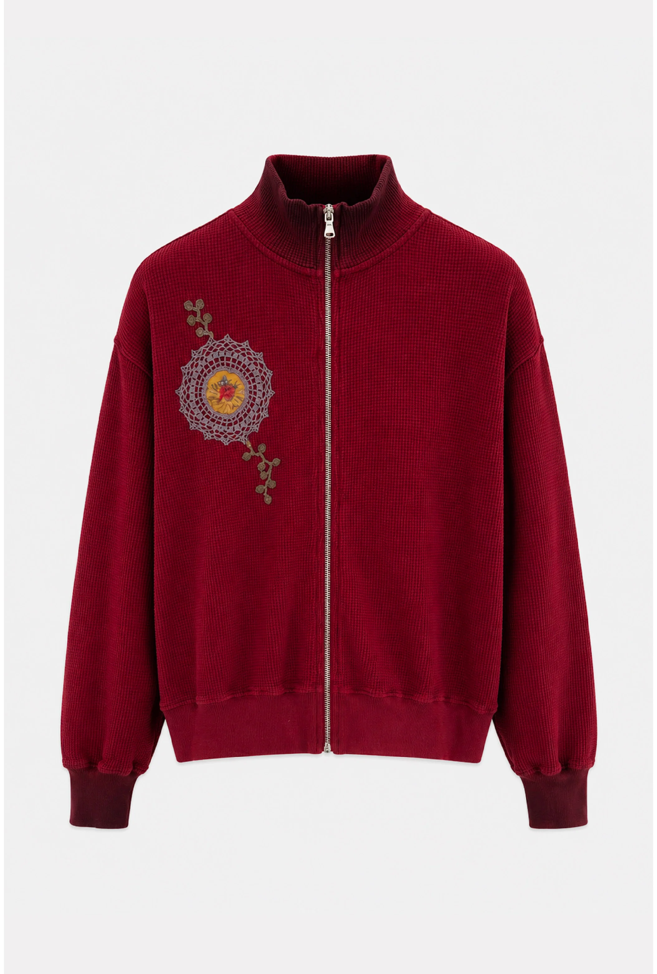Waffle Zip Up Track Jacket x Bentgable Burgundy 2 OF 13 - L