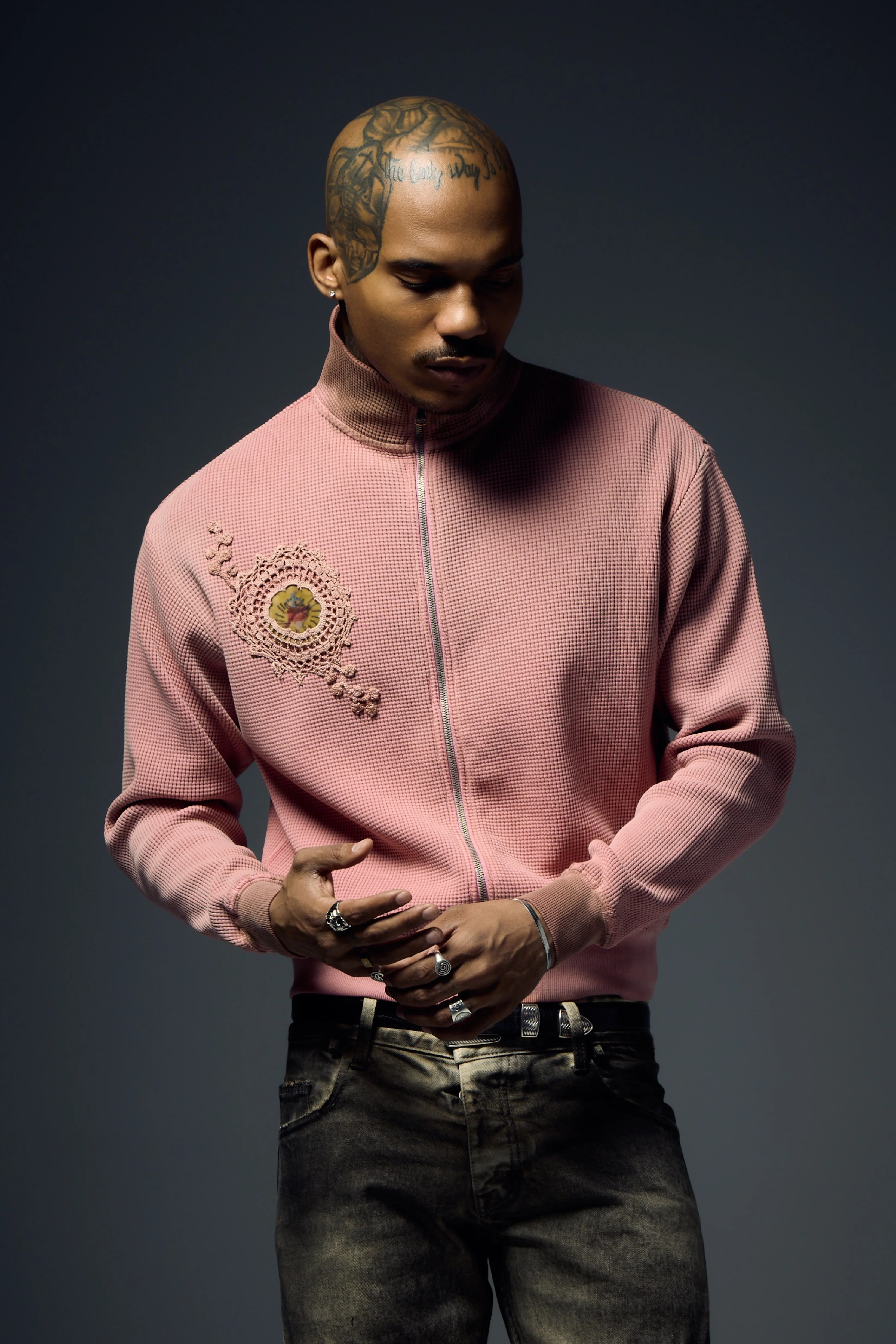 Waffle Zip Up Track Jacket x Bentgable Pink 9 OF 13 - L - Image 3