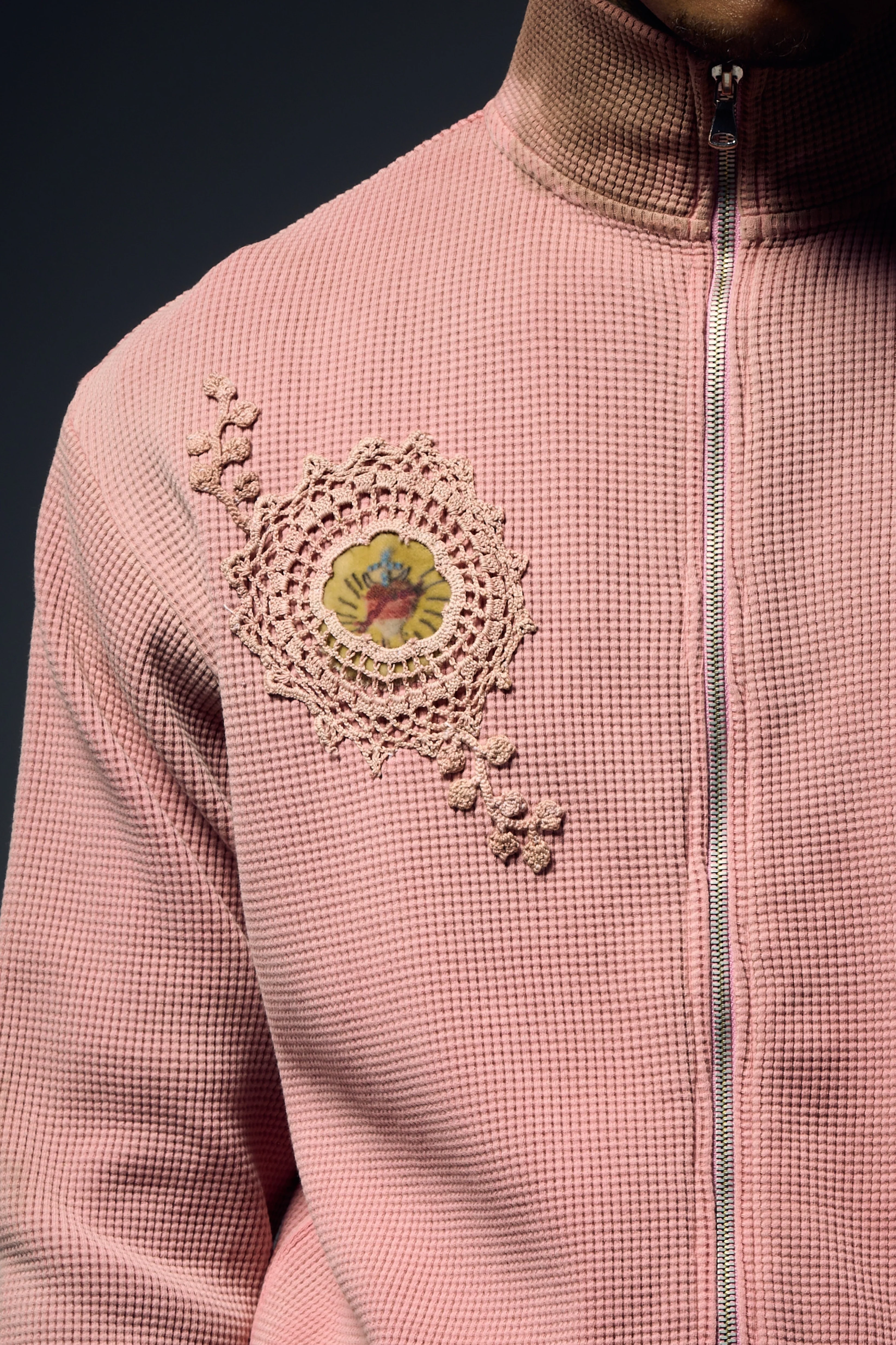 Waffle Zip Up Track Jacket x Bentgable Pink 9 OF 13 - L - Image 4