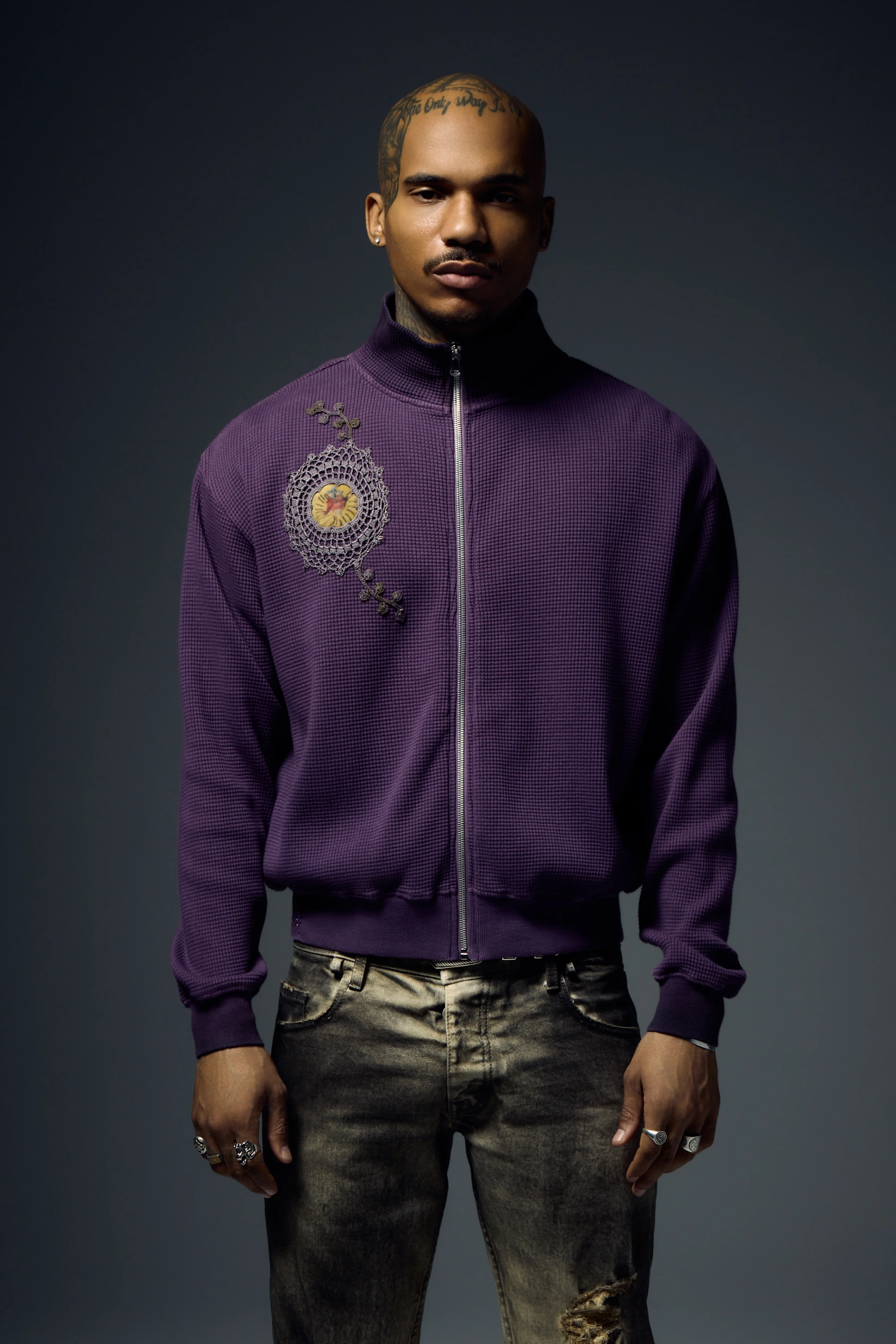 Waffle Zip Up Track Jacket x Bentgable Purple 5 OF 13 - L - Image 2