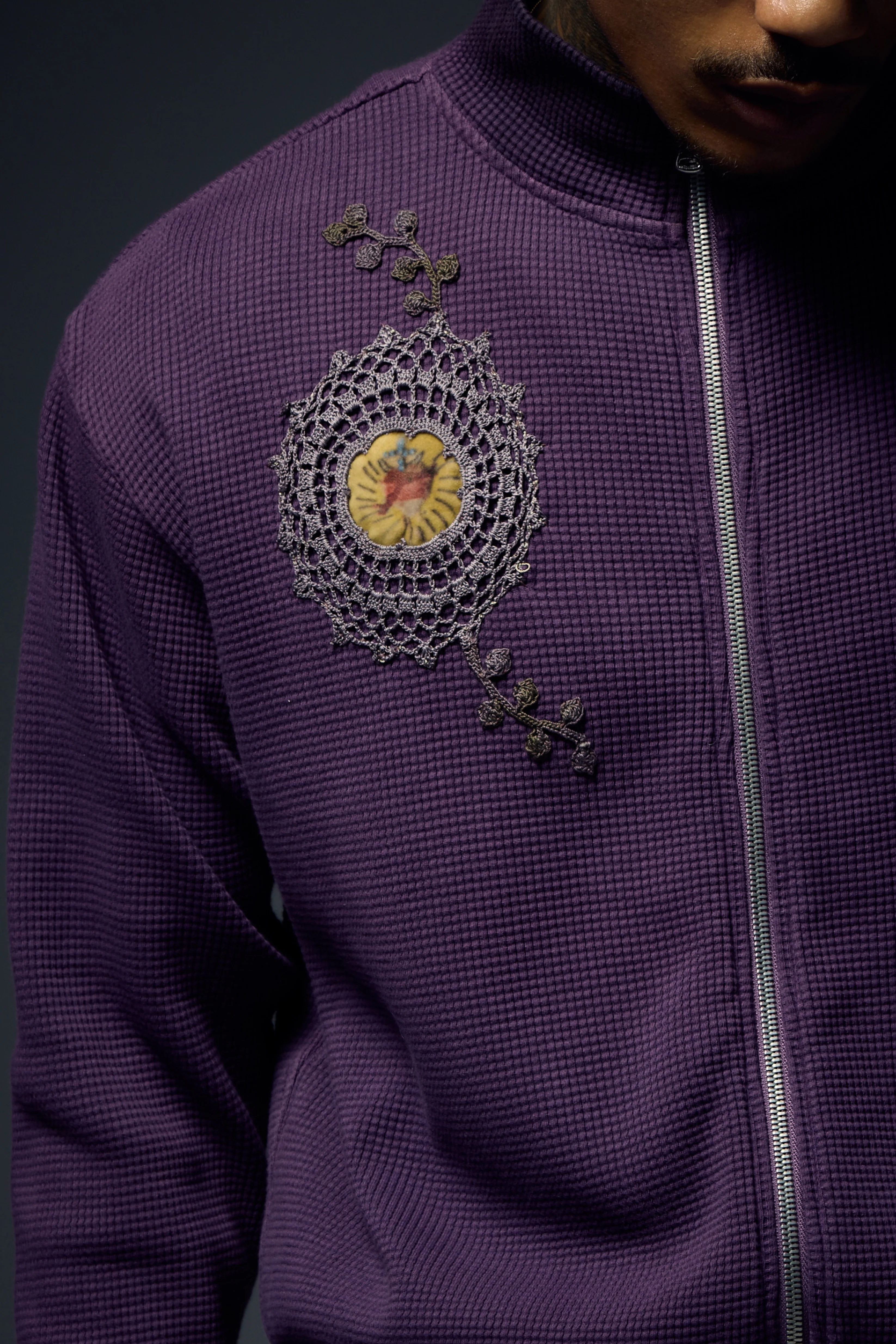 Waffle Zip Up Track Jacket x Bentgable Purple 5 OF 13 - L - Image 4