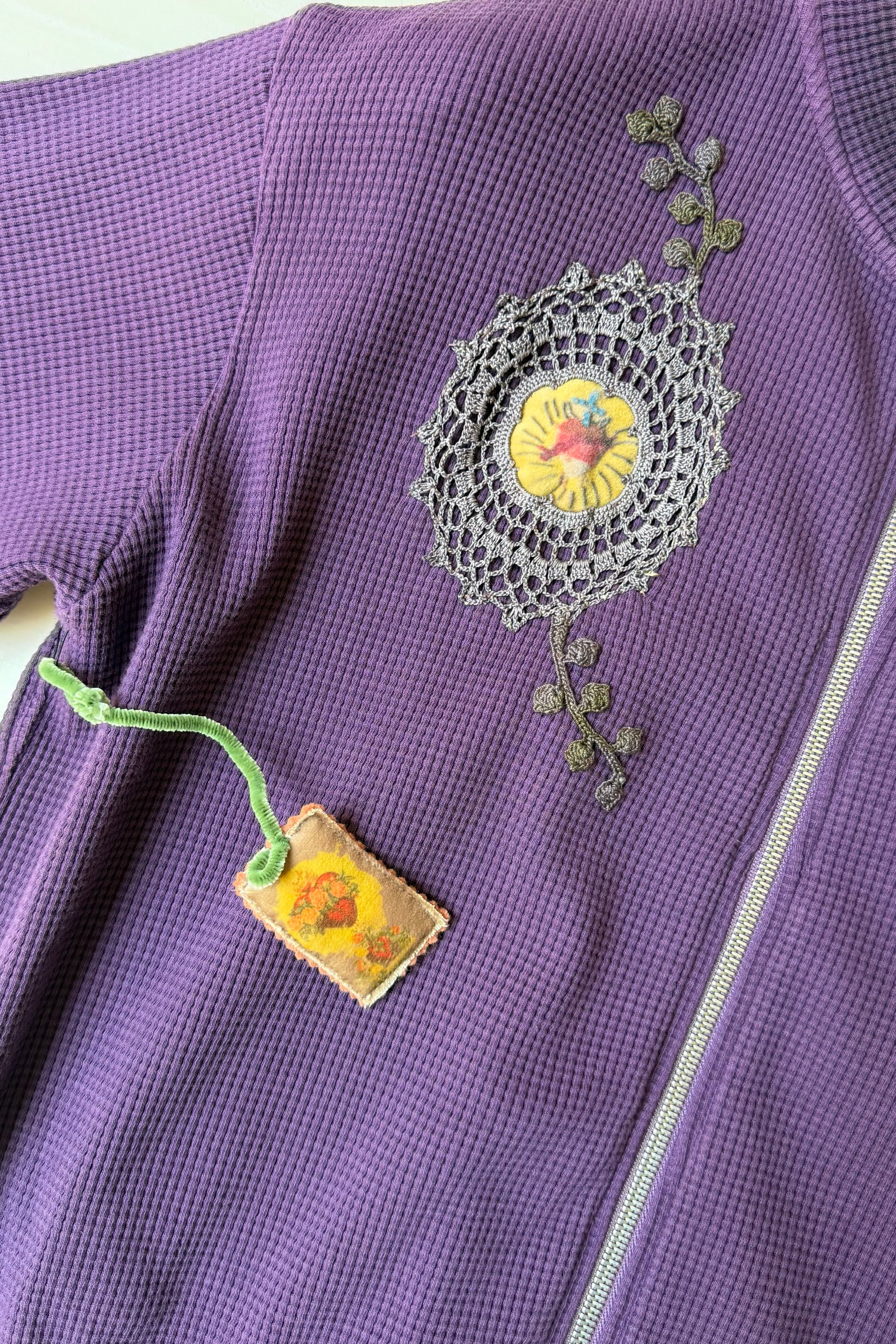 Waffle Zip Up Track Jacket x Bentgable Purple 5 OF 13 - L - Image 6