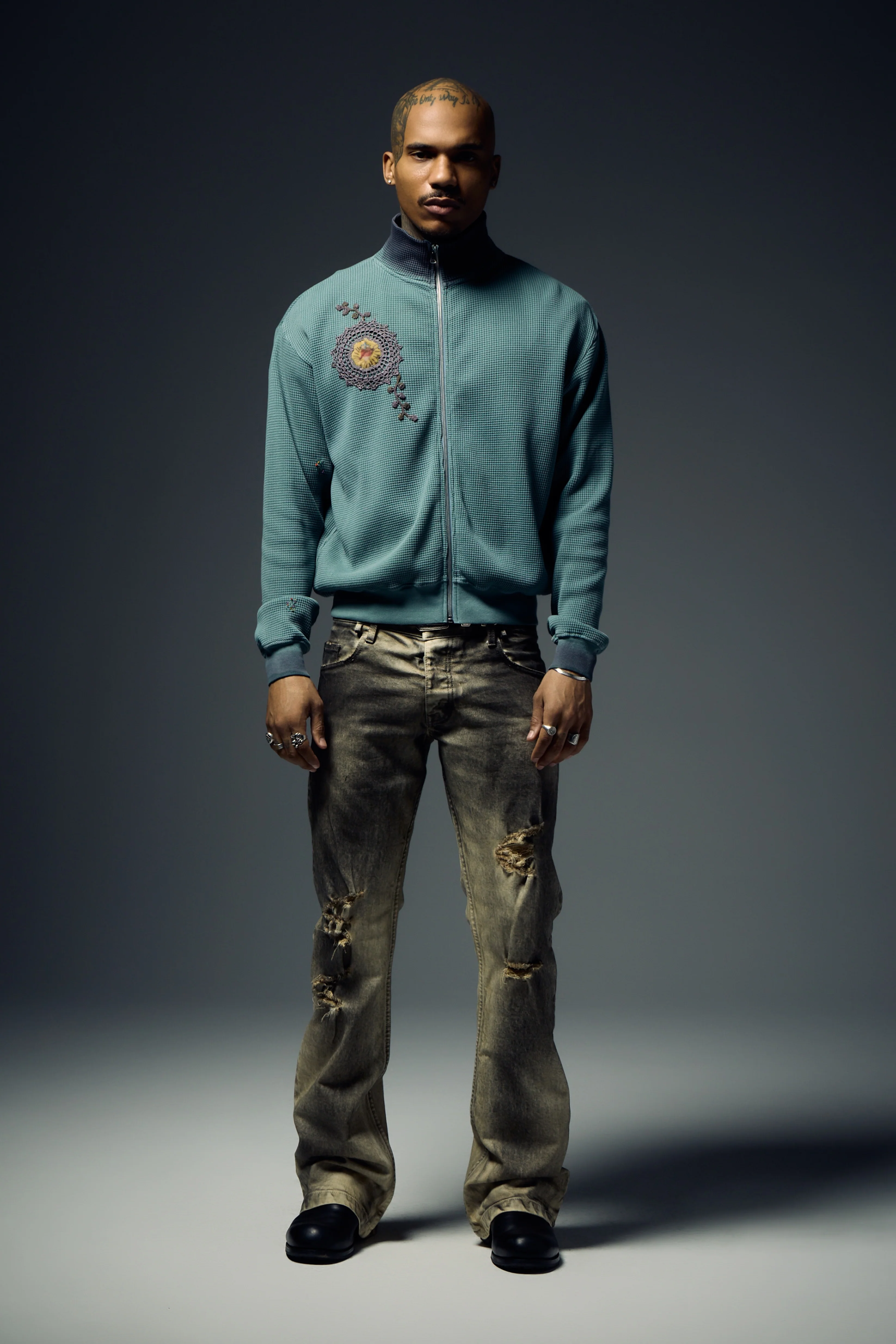 Waffle Zip Up Track Jacket x Bentgable Turquoise 12 OF 13 - L - Image 4