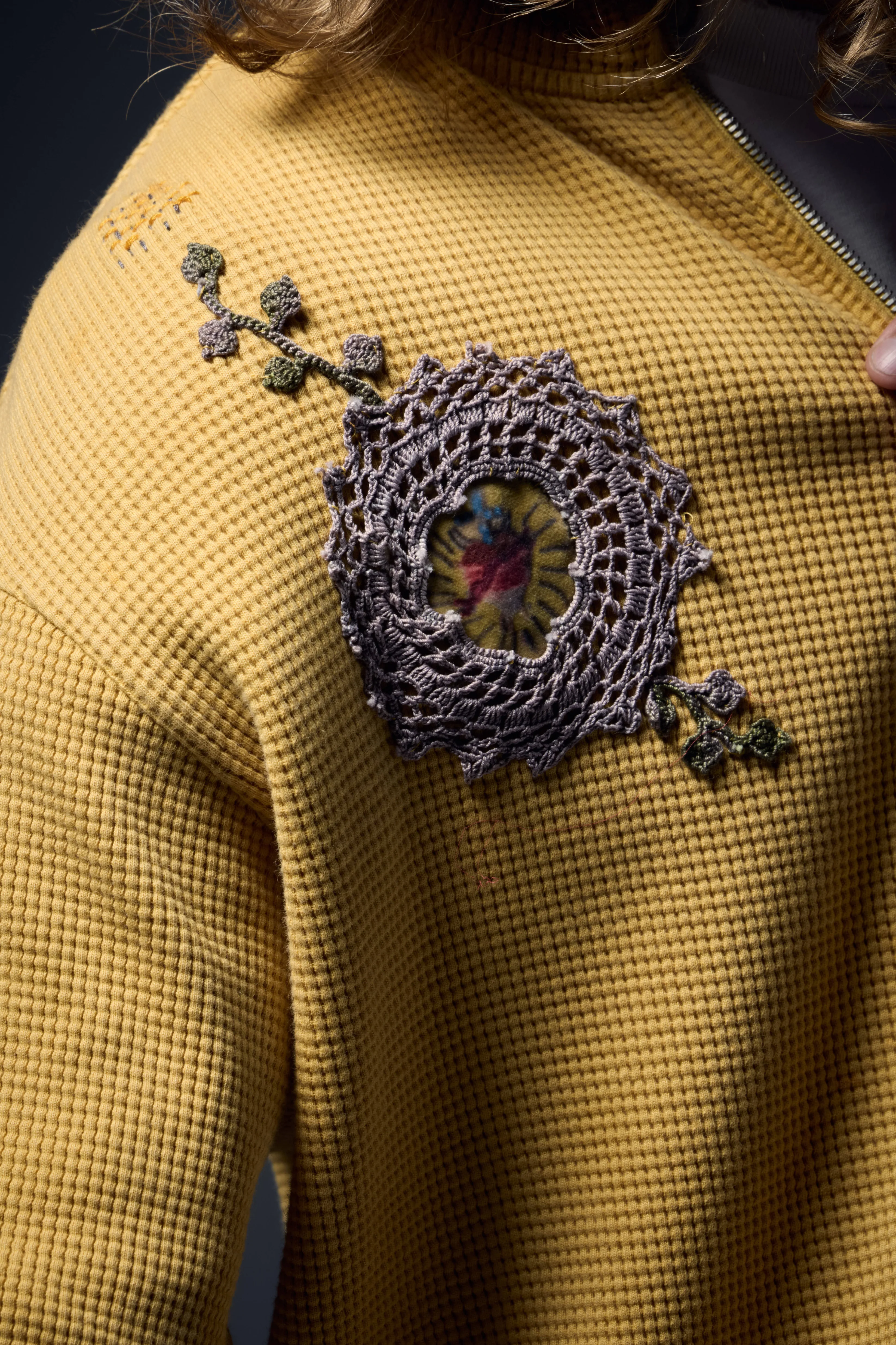 Waffle Zip Up Track Jacket x Bentgable Yellow 4 OF 13 - L - Image 3